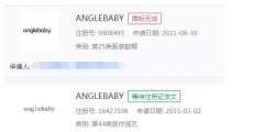 Angelababy不是一個(gè)女星！而是百余件商標(biāo)名稱！