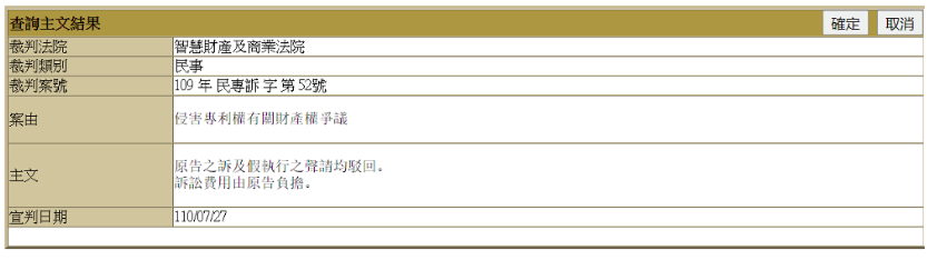 2021年8月9日綠廠專利對抗全面獲勝！夏普的全部訴訟請求被駁回！