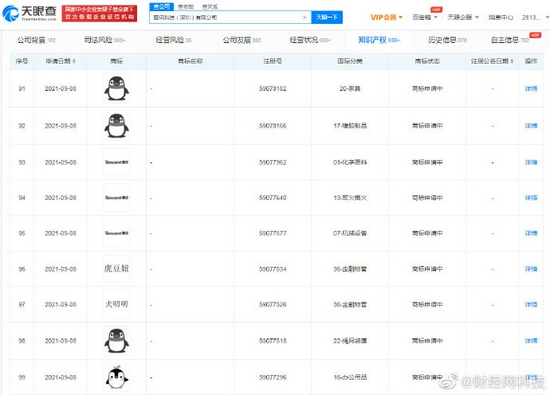 騰訊注冊新企鵝圖形商標